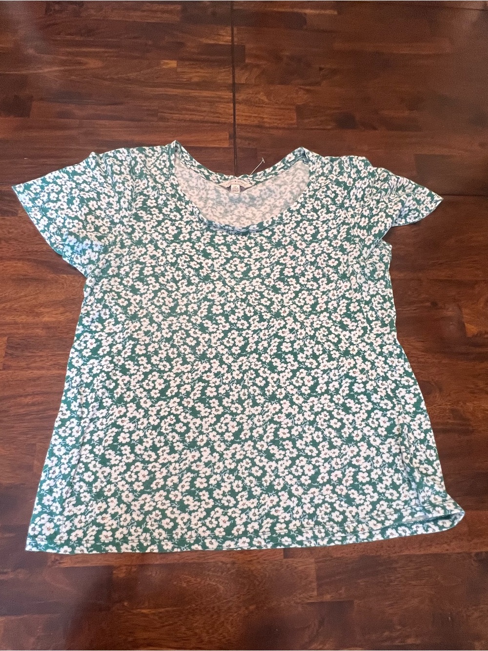 Lucky Brand green floral top Size S